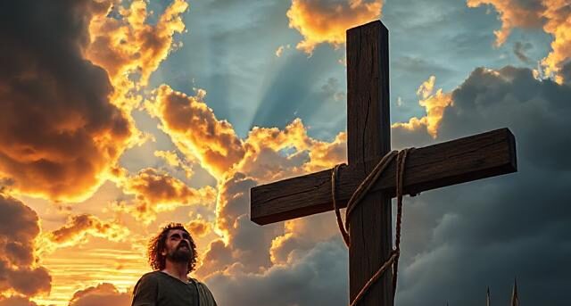 6 keys Life and Teachings of Jesus Christ What Would Jesus Do in 2025? 4 Timeless Answers for Today Saint Andrew the Apostle bound to an X-shaped cross (St. Andrew’s Cross) on a hill during sunset, symbolizing his faithful martyrdom in a serene and reverent setting.