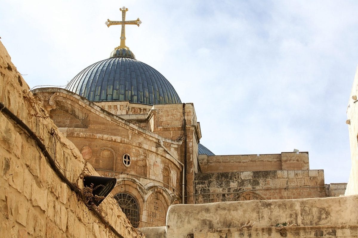 Interior view of the Basilica of the Holy, a symbol of Christian faith, prayer, and divine presence.